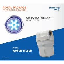 Load image into Gallery viewer, SteamSpa Royal 12 KW QuickStart Acu-Steam Bath Generator Package in Brushed Nickel- SteamSpa