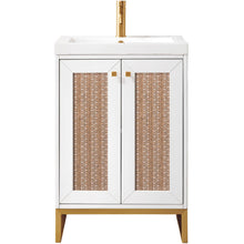 Load image into Gallery viewer, James Martin Chianti 24&quot; Glossy White - Radiant Gold Single Vanity- James Martin
