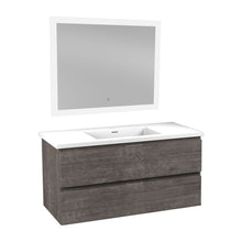 Load image into Gallery viewer, 39 in W x 20 in H x 18 in D Bath Vanity in Rich Grey with Cultured Marble Vanity Top in White with White Basin &amp; Mirror- Anzzi
