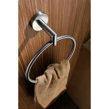 Load image into Gallery viewer, Caster 2 Series Towel Ring in Brushed Nickel- Anzzi