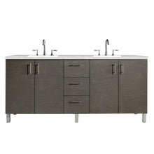 Load image into Gallery viewer, James Martin Metropolitan 72&quot; Silver Oak Double Vanity- James Martin