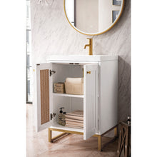Load image into Gallery viewer, James Martin Chianti 24&quot; Glossy White - Radiant Gold Single Vanity