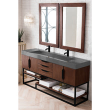 Load image into Gallery viewer, James Martin Columbia 72&quot; Coffee Oak - Matte Black Double Vanity