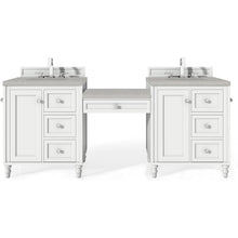 Load image into Gallery viewer, James Martin Copper Cove Encore 86&quot; Bright White Double Vanity Set- James Martin