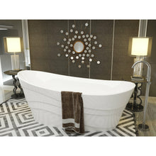 Load image into Gallery viewer, Stratus 5.6 ft. Acrylic Reversible Drain Freestanding Bathtub in Glossy White- Anzzi