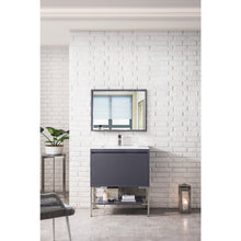 Load image into Gallery viewer, James Martin Milan 31.5&quot; Modern Grey - Brushed Nickel Single Vanity with Base