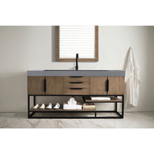 Load image into Gallery viewer, James Martin Columbia 72&quot; Latte Oak - Matte Black Single Vanity