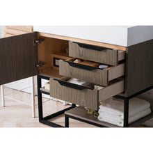 Load image into Gallery viewer, James Martin Columbia 36&quot; Ash Gray - Matte Black Single Vanity