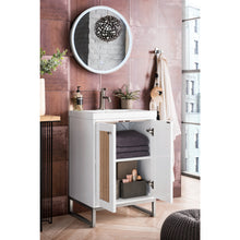 Load image into Gallery viewer, James Martin Chianti 24&quot; Glossy White - Brushed Nickel Single Vanity