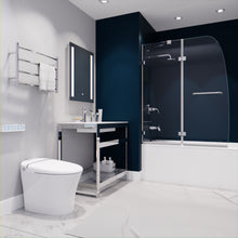 Load image into Gallery viewer, Herald Series 48 in. by 58 in. Frameless Hinged Tub Door in Chrome- Anzzi