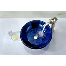 Load image into Gallery viewer, Meno Series Deco-Glass Vessel Sink in Lustrous Blue- Anzzi