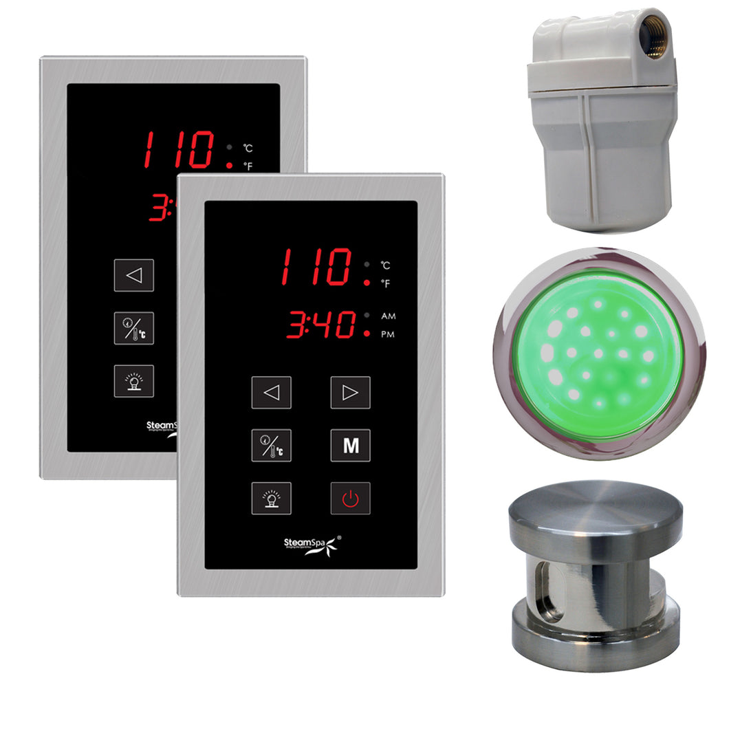 Royal Touch Panel Control Kit in Brushed Nickel- SteamSpa