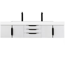 Load image into Gallery viewer, James Martin Mercer Island 72&quot; Glossy White - Matte Black Double Vanity- James Martin