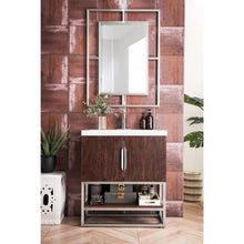Load image into Gallery viewer, James Martin Columbia 31.5&quot; Coffee Oak - Brushed Nickel Single Vanity