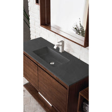 Load image into Gallery viewer, James Martin Milan 47.3&quot; Mid Century Walnut - Matte Black Single Vanity