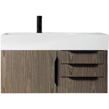 Load image into Gallery viewer, James Martin Mercer Island 36&quot; Ash Gray - Matte Black Single Vanity- James Martin