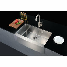Load image into Gallery viewer, Elysian Farmhouse Stainless Steel 36 in. Single Bowl Kitchen Sink in Brushed Satin- Anzzi
