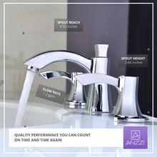 Load image into Gallery viewer, Sonata Series 8 in. Widespread 2-Handle Mid-Arc Bathroom Faucet in Polished Chrome- Anzzi