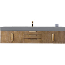 Load image into Gallery viewer, James Martin Mercer Island 72&quot; Latte Oak - Radiant Gold Single Vanity- James Martin