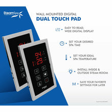 Load image into Gallery viewer, SteamSpa Royal 12 KW QuickStart Acu-Steam Bath Generator Package with Built-in Auto Drain in Polished Chrome- SteamSpa