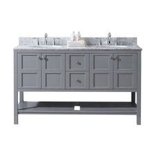 Load image into Gallery viewer, Virtu USA Winterfell 60&quot; Double Sink Top Vanity with Faucet- Virtuusa