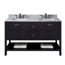 Load image into Gallery viewer, Virtu USA Winterfell 60&quot; Double Sink Top Vanity with Faucet- Virtuusa