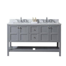 Load image into Gallery viewer, Virtu USA Winterfell 60&quot; Double Sink Top Vanity with Faucet- Virtuusa