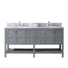 Load image into Gallery viewer, Virtu USA Winterfell 72&quot; Double Sink Top Vanity with Mirror- Virtuusa