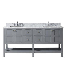 Load image into Gallery viewer, Virtu USA Winterfell 72&quot; Double Sink Top Vanity with Faucet and Mirror- Virtuusa