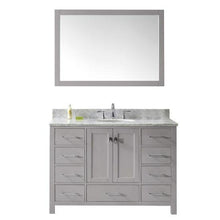 Load image into Gallery viewer, Virtu USA Caroline Avenue 48&quot; Single Sink Top Vanity with Faucet and Mirror- Virtuusa