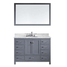 Load image into Gallery viewer, Virtu USA Caroline Avenue 48&quot; Single Sink Top Vanity with Faucet and Mirror- Virtuusa