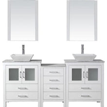 Load image into Gallery viewer, Virtu USA Dior 66&quot; Double Sink Top Vanity with Faucet and Mirrors- Virtuusa