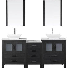 Load image into Gallery viewer, Virtu USA Dior 66&quot; Double Sink Top Vanity with Faucet and Mirrors- Virtuusa