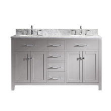 Load image into Gallery viewer, Virtu USA Caroline 60&quot; Double Sink Top Vanity with Faucet- Virtuusa