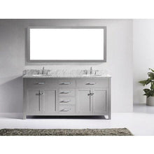 Load image into Gallery viewer, Caroline 72&quot; Double Sink Italian Carrara White Marble Top Vanity with Mirror - Vanity Grace Store - Virtuusa