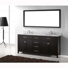 Load image into Gallery viewer, Caroline 72&quot; Double Sink Italian Carrara White Marble Top Vanity with Mirror - Vanity Grace Store - Virtuusa