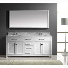 Load image into Gallery viewer, Caroline 72&quot; Double Sink Italian Carrara White Marble Top Vanity with Mirror - Vanity Grace Store - Virtuusa