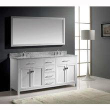 Load image into Gallery viewer, Caroline 72&quot; Double Sink Italian Carrara White Marble Top Vanity with Mirror - Vanity Grace Store - Virtuusa