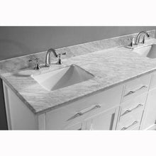 Load image into Gallery viewer, Caroline 72&quot; Double Sink Italian Carrara White Marble Top Vanity with Mirror - Vanity Grace Store - Virtuusa