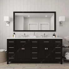 Load image into Gallery viewer, Caroline Parkway 72&quot; Double Sink Dazzle White Quartz Top Vanity with Mirror - Vanity Grace Store - Virtuusa