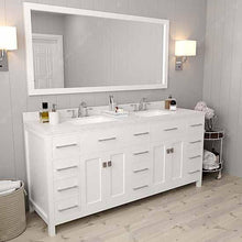 Load image into Gallery viewer, Caroline Parkway 72&quot; Double Sink Dazzle White Quartz Top Vanity with Faucet and Mirror - Vanity Grace Store - Virtuusa