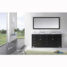 Load image into Gallery viewer, Caroline Parkway 72&quot; Double Sink Italian Carrara White Marble Top Vanity with Mirror - Vanity Grace Store - Virtuusa