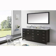 Load image into Gallery viewer, Caroline Parkway 72&quot; Double Sink Italian Carrara White Marble Top Vanity with Mirror - Vanity Grace Store - Virtuusa