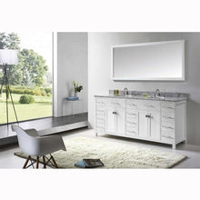 Load image into Gallery viewer, Caroline Parkway 72&quot; Double Sink Italian Carrara White Marble Top Vanity with Mirror - Vanity Grace Store - Virtuusa