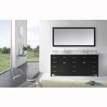 Load image into Gallery viewer, Caroline Parkway 72&quot; Double Sink Italian Carrara White Marble Top Vanity with Mirror - Vanity Grace Store - Virtuusa