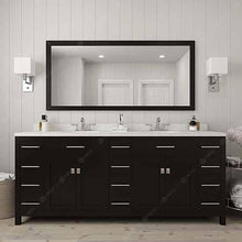Load image into Gallery viewer, Caroline Parkway 78&quot; Double Sink Dazzle White Quartz Top Vanity with Mirror - Vanity Grace Store - Virtuusa
