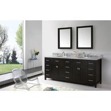 Load image into Gallery viewer, Caroline Parkway 78&quot; Double Sink Italian Carrara White Marble Top Vanity with Mirrors - Vanity Grace Store - Virtuusa