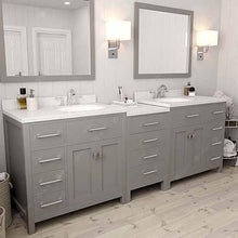 Load image into Gallery viewer, Caroline Parkway 93&quot; Double Sink Dazzle White Quartz Top Vanity - Vanity Grace Store