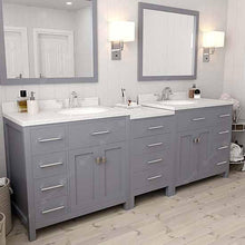 Load image into Gallery viewer, Caroline Parkway 93&quot; Double Sink Dazzle White Quartz Top Vanity - Vanity Grace Store