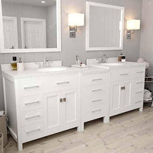 Load image into Gallery viewer, Caroline Parkway 93&quot; Double Sink Dazzle White Quartz Top Vanity - Vanity Grace Store